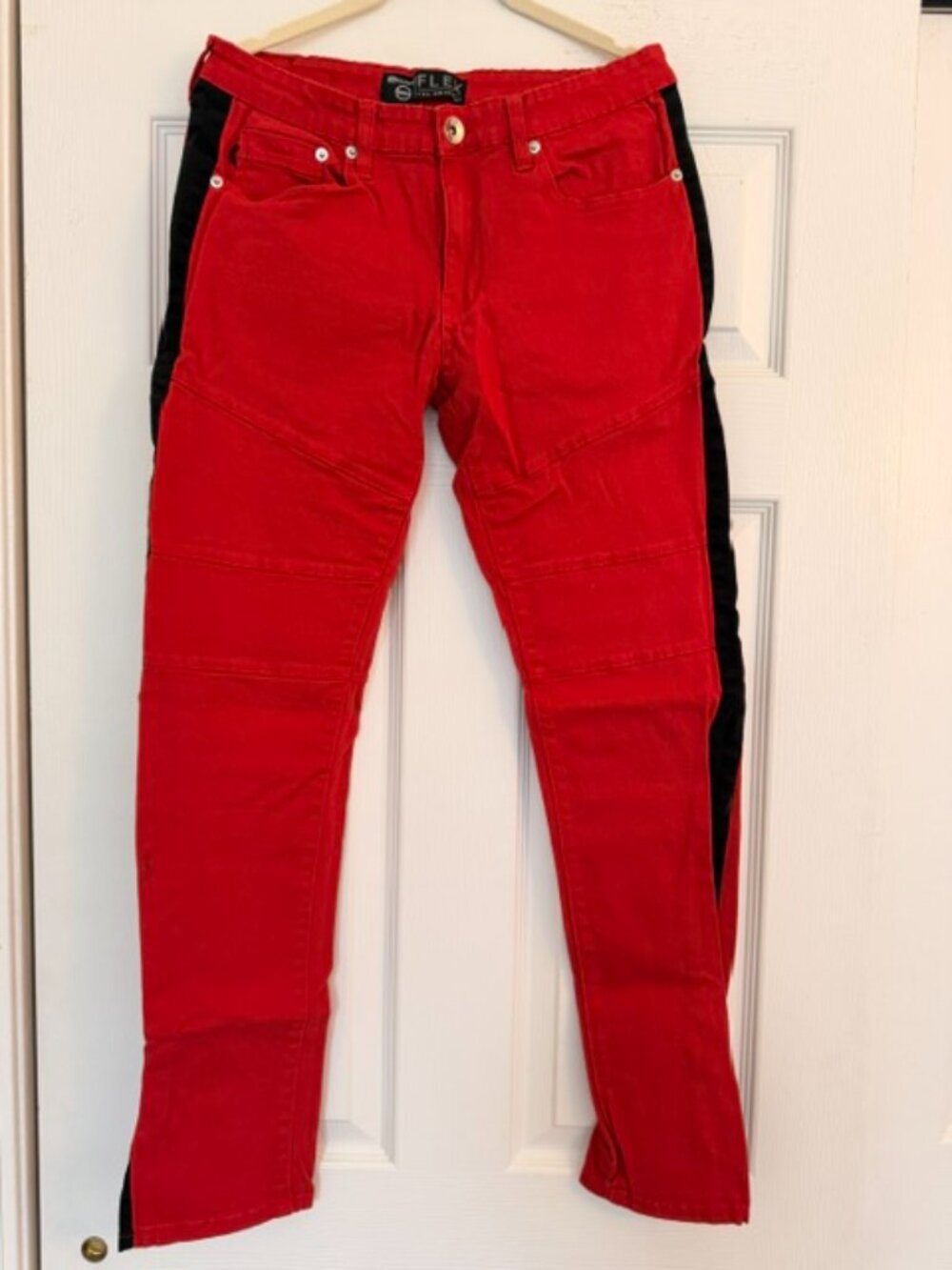 vintage southpole flex  the movement red black jeans pants y2k 32x32 .